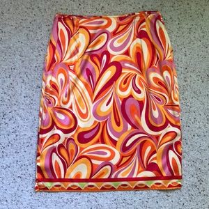 Fun pattern silk charmeus skirt